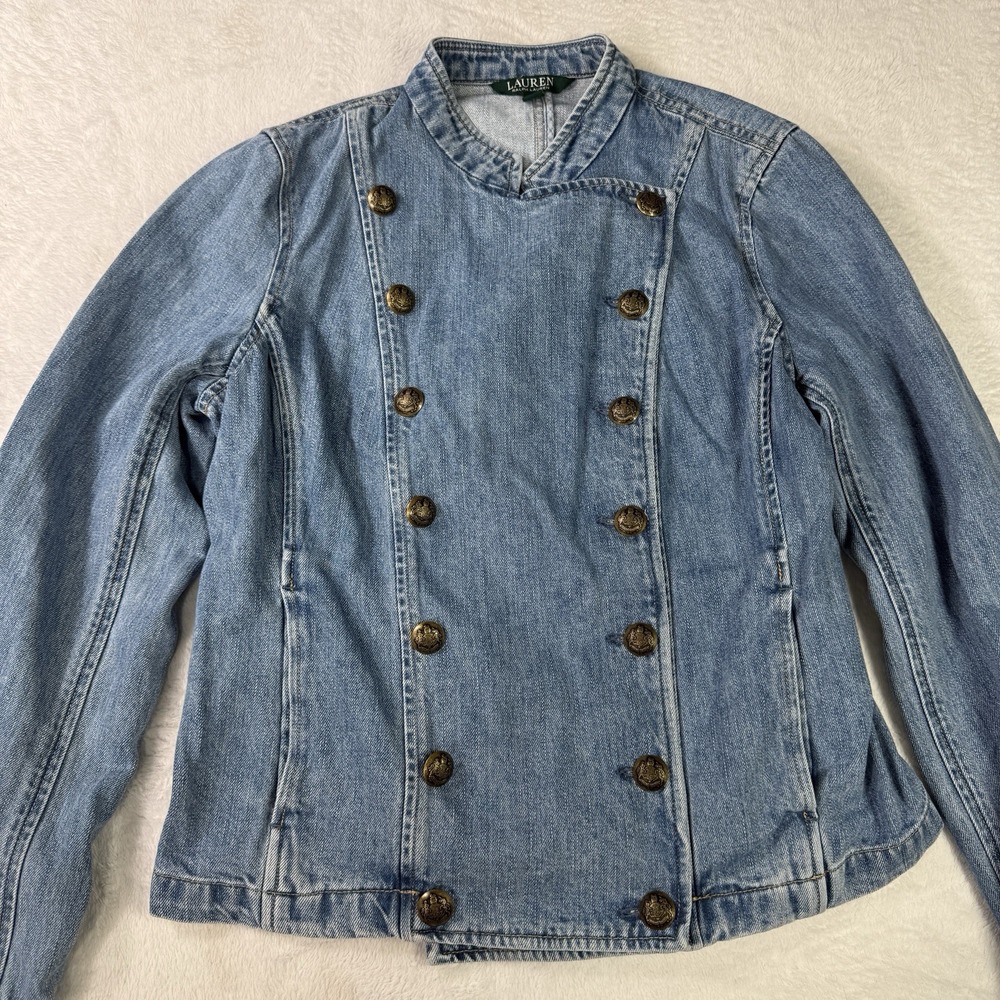 Lauren Ralph Lauren Double Breasted Officer's Jacket Casual 8 Long Sleeve VTG